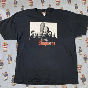 Vintage FOTL The SIMPSONS Sopranos Parody Graphics T shirt Adult 2XL Black Cotto - Picture 1 of 5