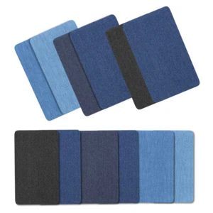 5 Pcs Denim Sewing Repair Patchwork Clothing Stickers Iron On Jackets Elbow - Picture 1 of 11