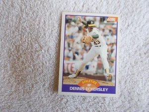 Score MLB 1989 "DENNIS ECKERSLEY" #276 Oakland Athletics Trading Card n32 - Bild 1 von 2