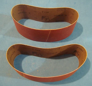 ZWEI 2 1/2 ZOLL X 16 ZOLL SCHLEIFBÄNDER 180ER KÖRNUNG  - Bild 1 von 2