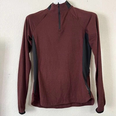 Небольшой легкий базовый слой REI Co-op на молнии 1/4 вересковый бордовый с длинным рукавом - Изображение 1 из 4