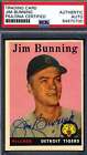Jim Bunning PSA DNA Signed 1958 Topps Autograph