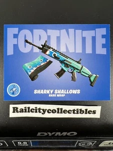2021 Panini Fortnite Serie 3 W32 Sharky Shallows / Shattered Ice Raro Wrap - Foto 1 di 3