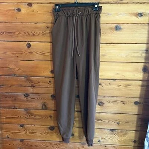 Neu ohne Etikett lululemon Stretch hoch geschnittene Jogginghose volle Länge Größe 4 in Java - Bild 1 von 8