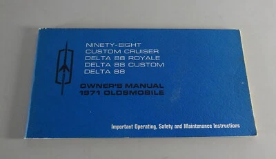 Owner´s Manual Oldsmobile Ninety-Eight / Custom Cruiser / Delta 88 Stand 1971 - Изображение 1 из 2