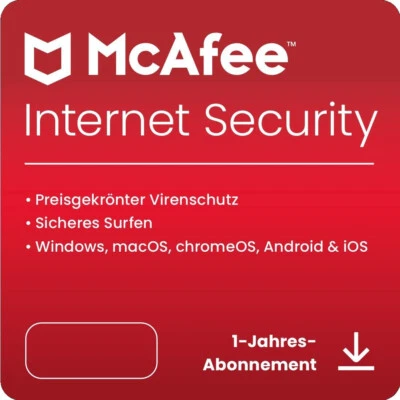 McAfee Internet Security 2025 1,3,10 Geräte 1 Jahr Download ESD-Key per eMail - Bild 1 von 4