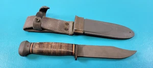 Fine WWII Original RH-35 PAL USN Mark 1 Combat Knife + US Navy Sheath 2nd Var B9 - Picture 1 of 12