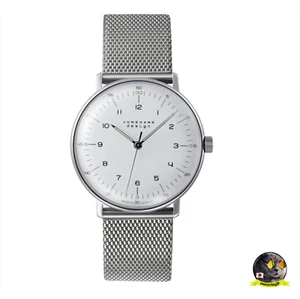 Junghans Max Bill 027/3701.02M Stainless steel Silver Dial Men's Watch 34mm NEW - Picture 1 of 9