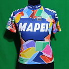 Sms Santini Mapei Mens Cycling Multicolor Jersey t-shirt Italy Size M