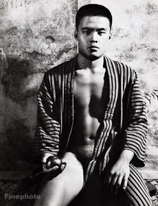 1960s Vintage TAMOTSU YATO Japan MALE SEMI NUDE Asian Male Photo Fine Art 16x20 - Picture 1 of 1