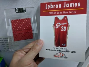 Tarjeta Jersey Lebron James Game Worn NBA - Imagen 1 de 5