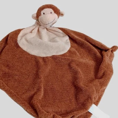 Плюшевое детское защитное одеяло Angel Dear Brown Monkey Lovey с биркой 14 дюймов - Изображение 1 из 4