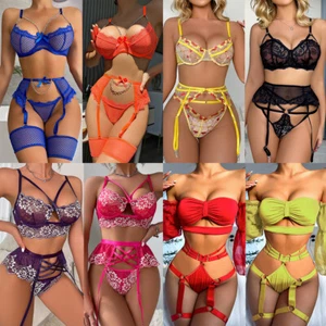 Sexy Lingerie Lace Dress Underwear w/Garter Belt Babydoll Nightwear Sleepwear US - Picture 1 of 121