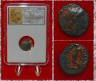 Alte griechische Münze Seleukidenkönig ANTIOCHOS III. DER GROSSE Apollo mit Pfeil