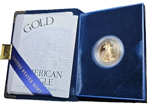 2002 US MINT $10 AMERICAN EAGLE QUARTER OUNCE PROOF GOLD-COMPLETE AS ISSUED - Picture 1 of 5
