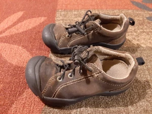 Keen Leather Outdoor Hiking Shoes Size 1 Kids Brown Lace Up Keens Camping - Picture 1 of 4