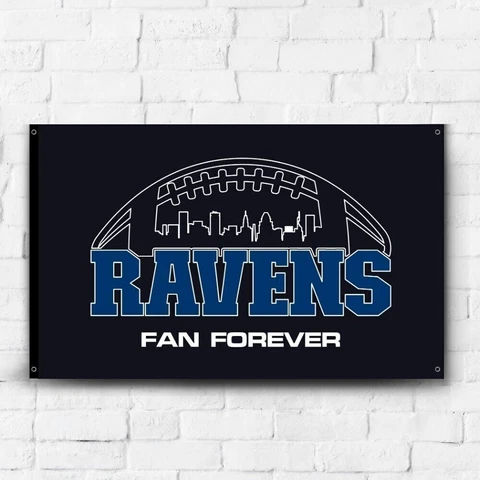 Baltimore Ravens Fans 3x5 ft Flag NFL Football Champions Banner Gift Wall Decor Cover