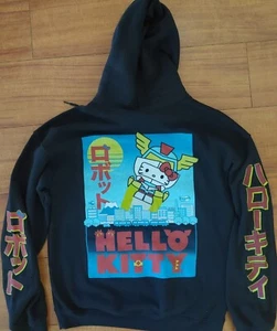 Sanrio Hello Kitty Kawaii Rocket Cat Superhero Hoodie Hooded Sweatshirt Large - Picture 1 of 5