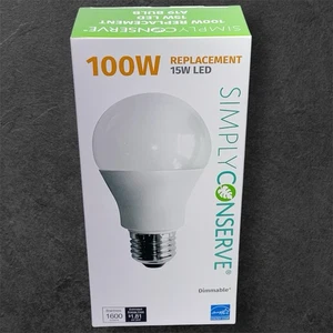Simply Conserve 100-Watt Equivalent 1600 Lumens Dimmable LED Light Bulbs 2700k - Picture 1 of 11