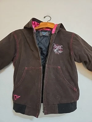 女牛仔五金帆布夹克刺绣青年女孩 M 7/8 * * 需要拉链 — 第 1/4 张图片