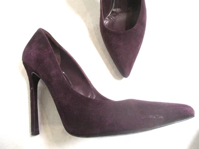 Zapatos de tacón de aguja de gamuza púrpura ciruela STUART WEITZMAN zapatos de diseñador talla 8,5 Foto 1 de 4