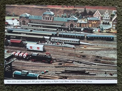 POSTCARD Combe Martin Higher Leigh Manor Model Railway Devon John Hinde - Image 1 of 2