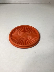 Tupperware Servierdeckel #812-28 orange rund 5 Zoll Ersatz - Bild 1 von 2