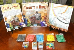 TICKET TO RIDE Gioco da Tavolo Pezzi di Ricambio - MAZZI CARTE Treni MARCATORI - Foto 1 di 26