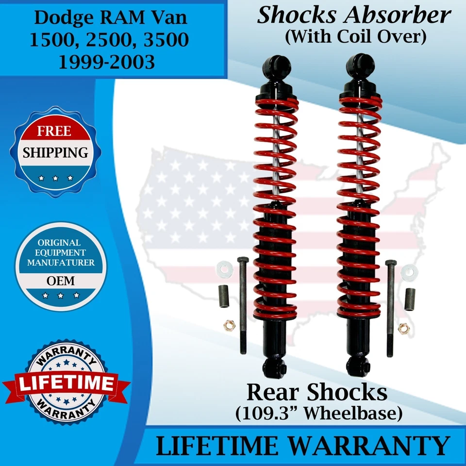 Amortiguadores traseros Gabriel OEM con bobina para camioneta Dodge Ram 1500/ 2500/3500 1999-2003 Foto 1 de 4