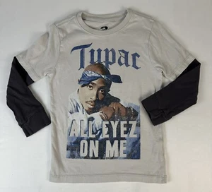 Kids Sz 4 Tupac Long Sleeve Shirt All Eyes On Me Hip Hop Rap 2Pac - Picture 1 of 4