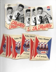 (MENGE 23) Jake LaMotta Pepsi Cola Werbung Promo Reproduktion Boxkarte - Bild 1 von 1