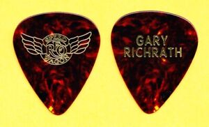 Vintage REO Speedwagon Gary Richrath Brown Guitar Pick - 1984 Wheels Turnin Tour