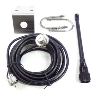 Antena morska VHF 156-163MHZ gumowa antena masztowa z kablem 5M RG-58 do 9551 - Zdjęcie 1 z 6