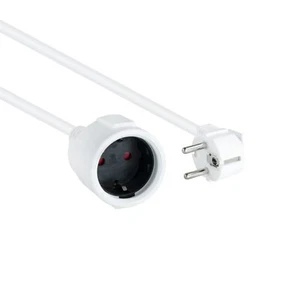 NANOCABLE 10.22.0602-W Extension Cable Schuko CEE7 Male to Schuko CEE7 Female 10 - Afbeelding 1 van 3