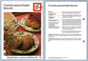 Crunchy Peanut Butter Biscuits #16 Bread Hamlyn All-Colour Cookery Card - Picture 1 of 1