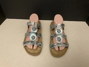New! Womens Haflinger Alice Lime Aqua Fantasy Sandals. Size 40-US 9. Nice!!! - Picture 1 of 9