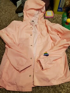 Wet Seal Size Small Baby Pink Coaches Windbreaker Jacket lined lightweight - Picture 1 of 9