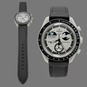 Omega Swatch MoonSwatch Mission Earthphase Black Segeltuch Premium Uhrenarmband - Bild 1 von 9