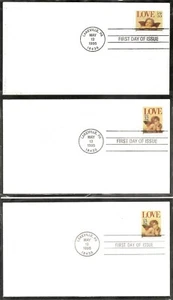 US SC # 2957-2958-2959 Love FDC. Ready For Cachet. - Picture 1 of 1