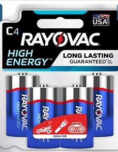 Rayovac High Energy C Alkaline Batteries 4 pk Carded