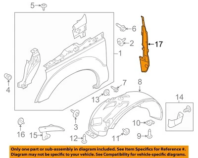 FORD OEM 11-16 F-250 Super Duty Fender Fender Components-Insulator BC3Z16E132A - Image 1 of 2