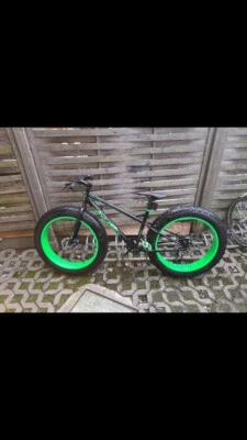 Fatbike 26 zoll Reifen KS Cycling Mountainbike Schwarz Grün - Bild 1 von 4