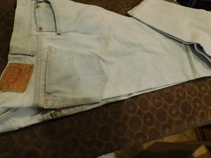 LEVIS 501 HERRENJEANS 36x30 HELLBLAU DENIM KNOPF FLIEGEN GERADES BEIN - Bild 1 von 11