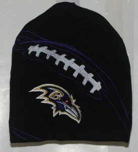 NFL Team Apparel Licensed Baltimore Ravens Black Flame Winter Cap - Bild 1 von 5
