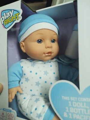  Play Right 12 Baby Doll With 1 Bottle & 1 Pacifier - Image 1 of 4