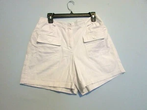 Womens Larry Levine White Shorts Size 12 EUC!!! - Picture 1 of 2