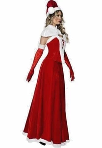 Red Santa Costume With Cap and Gloves - Picture 1 of 2
