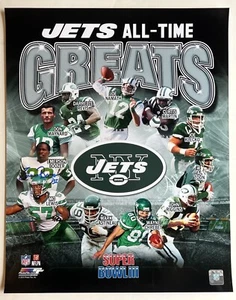 Emerson Boozer SIGNED Autographed NY Jets All Time Greats 16x20 Namath w PROOF - Bild 1 von 2