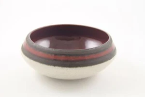 Maceta MCM Vintage Scheurich W Alemania 209-20 Naranja Quemado y Marrón Bandas - Imagen 1 de 10