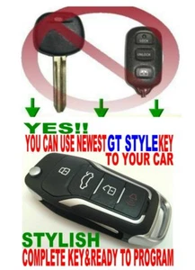 ALin1 Nuevo control remoto llave abatible para Toyota entrada sin llave clicker alarma llavero HYQ12BBX GT - Imagen 1 de 5